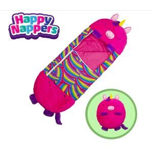 Happy Nappers: Pillow & Sleepy Sack: Medium - Pink Unicorn BeeBee - 54 x 20